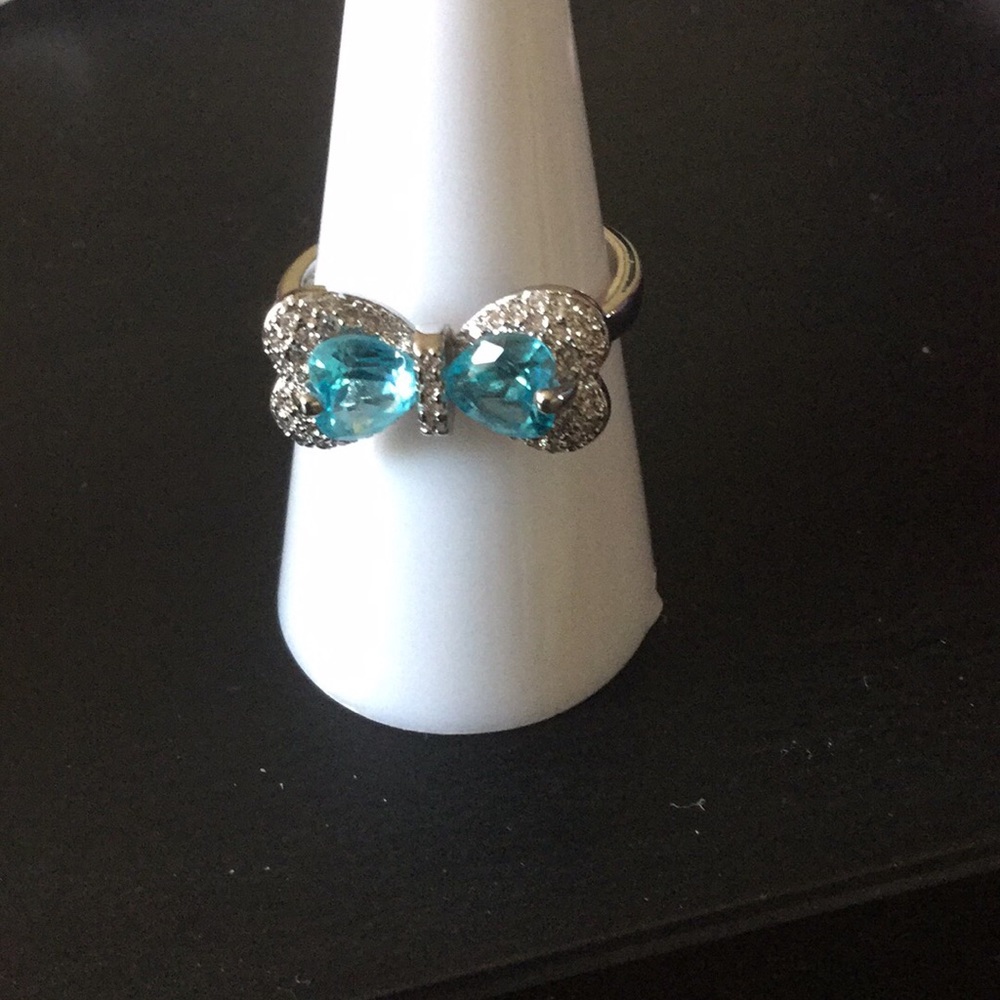 Sterling silver blue butterfly bring